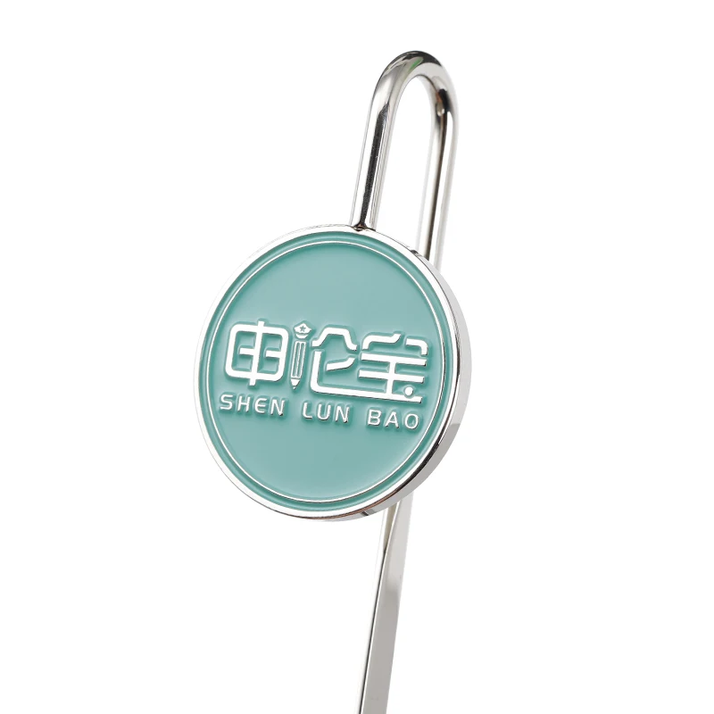 Manufacturer Metal Bookmark Soft Enamel Bookmark Silver Plated Custom Swan Neck Bookmark