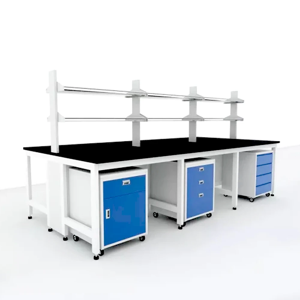 CARTMAY Lab Furniture Modular Mobile Pathology Cosmetics Laboratory Tables Equipment 3 Person Granite Biology Lab Benches