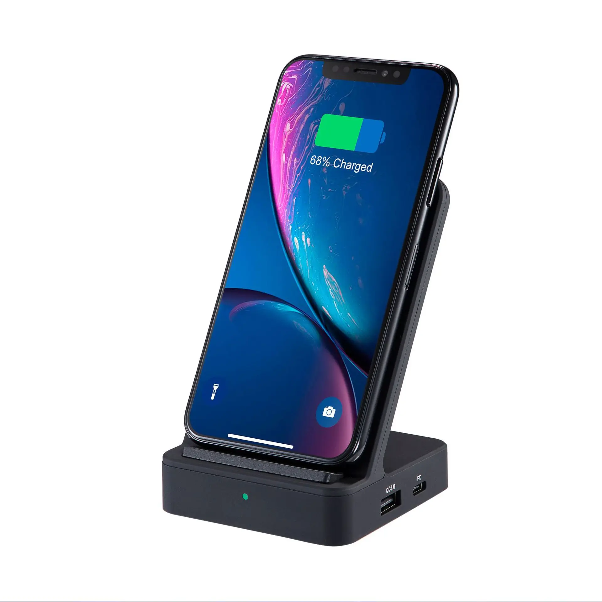 2021 new hot-selling PD smart fast charger QC3.0 18W+PD wireless 10W multifunctional