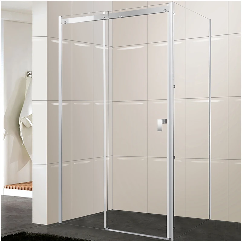 Slider Bathroom Top Hanging Sliding Shower Door Frameless Glass Square Clear 6mm Contemporary Rectangle ABS 3 Years CE/ISO9001