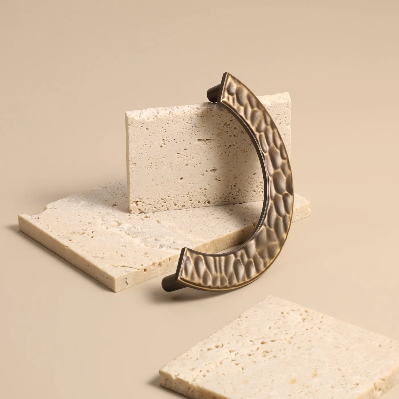 Maxery Luxury Half-Ring Shape Handle Paired Cabinet Handles  Antique Bronze Brass Furniture Hardware Custom Pull for Home Hotel