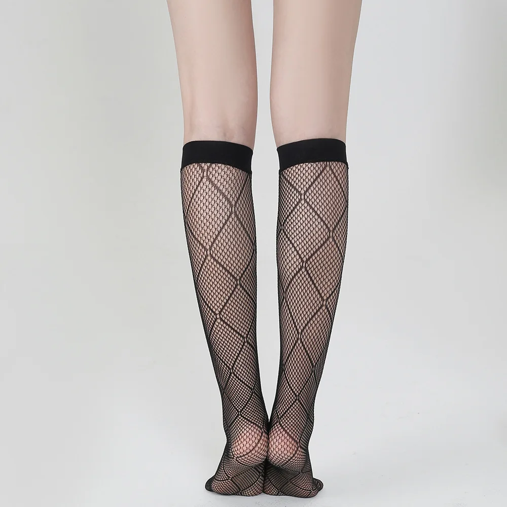Wholesale Custom Fishnet Socks Women Korean Fishnet Socks Black Short Silk Stockings Spring and Summer Mesh Stockings