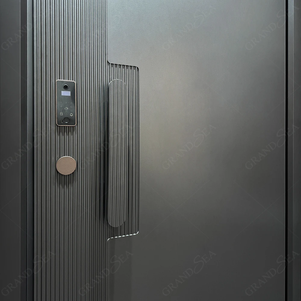 Hot Selling Aluminum Alloy Double Pivot Entrance Security Door External Aluminum Casement Swing Entry Door for Sale
