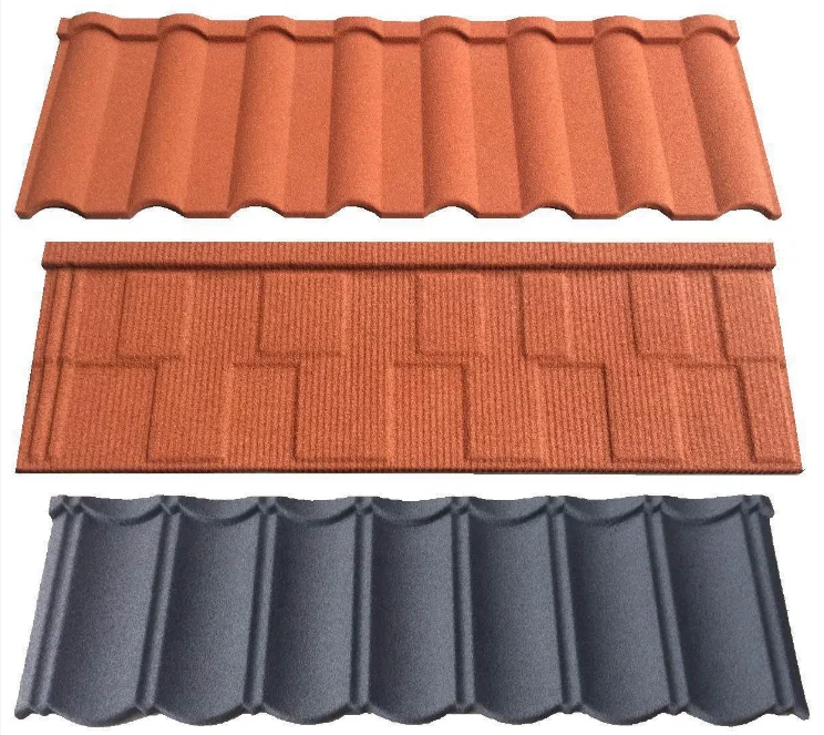 High quality round asphalt shingle colourful stone coated roofing metal tiles building material