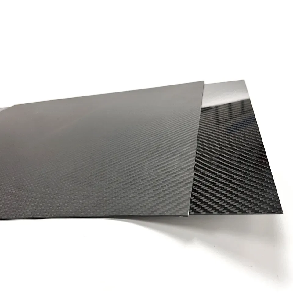 OEM High Strength 100% 3K carbon fiber plain weave glossy or matte carbon sheet