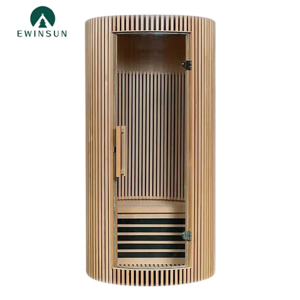 Ewinsun Indoor 1 Person Use Infrared Sauna Tent With Touch Control Panel Indoor Barrel Sauna