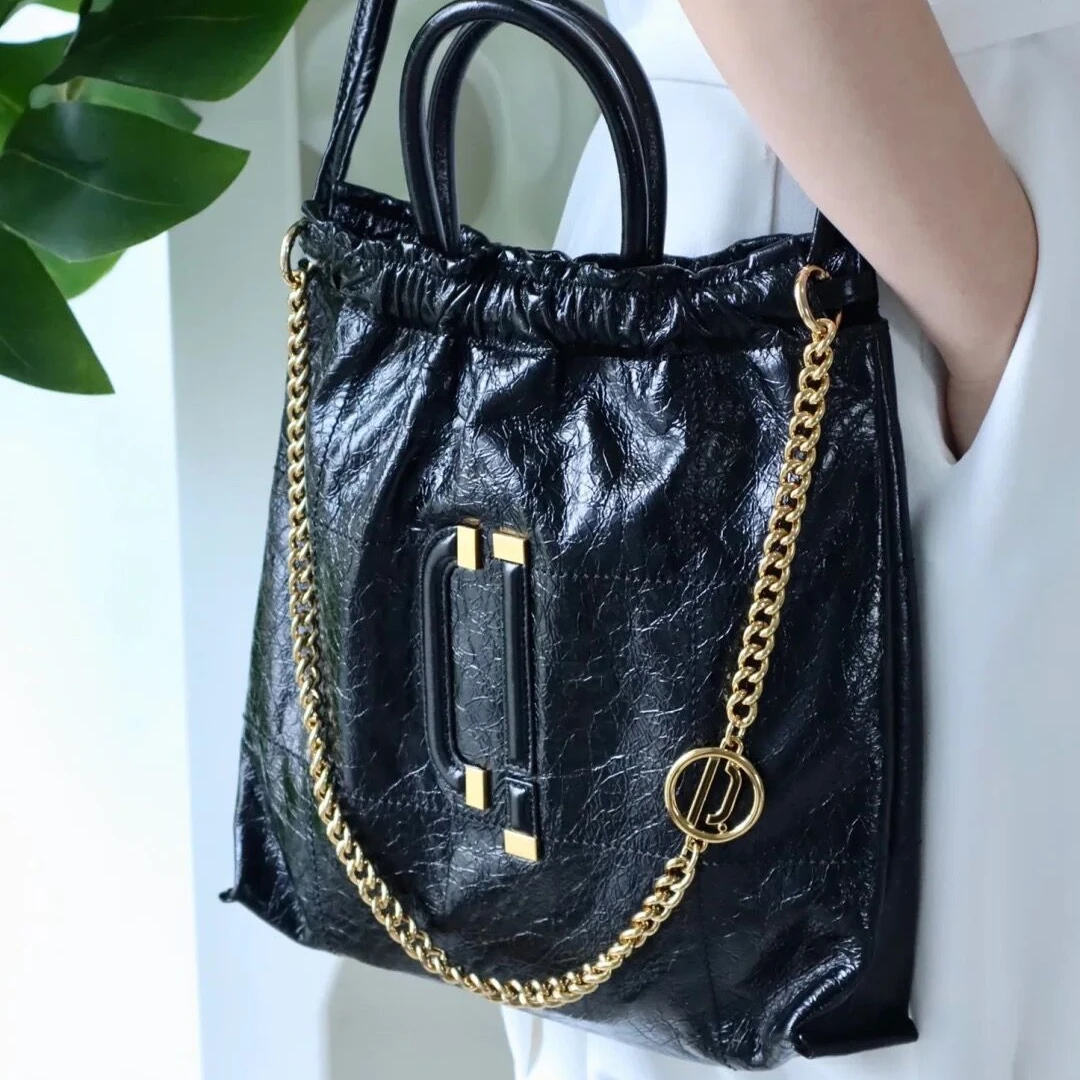 Women handbags new fashion 2023 soft leather tote bag chain women messenger bag with custom logo