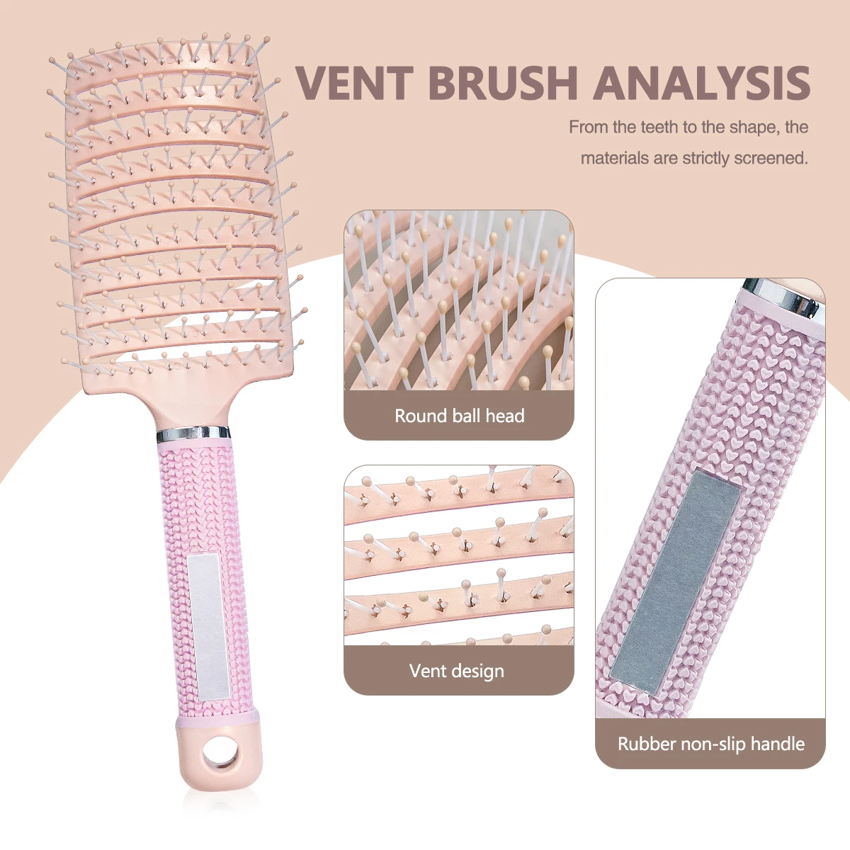 gilt magic powder soft matteSilver steel needle  teeth extension massage detangling hair brushes vented hair brushes set