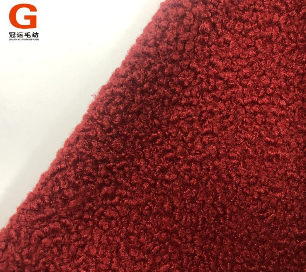 Factory direct supply teddy boucle knit thick fabric winter clothes for women