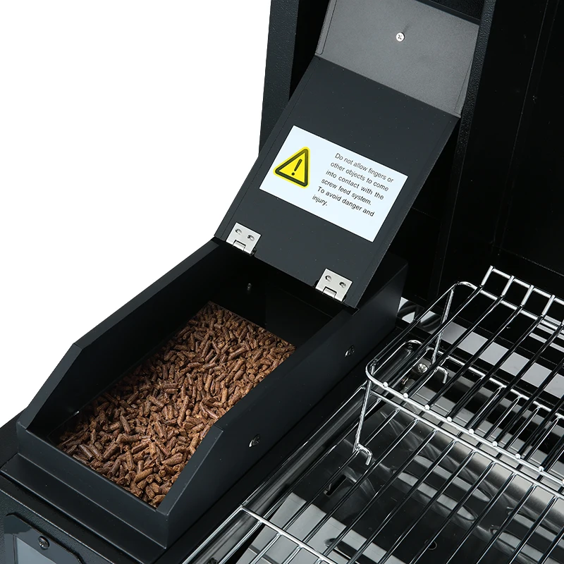 High Quality Smart Electric Charcoal Pellet Smoker Grill with Control panel for household .