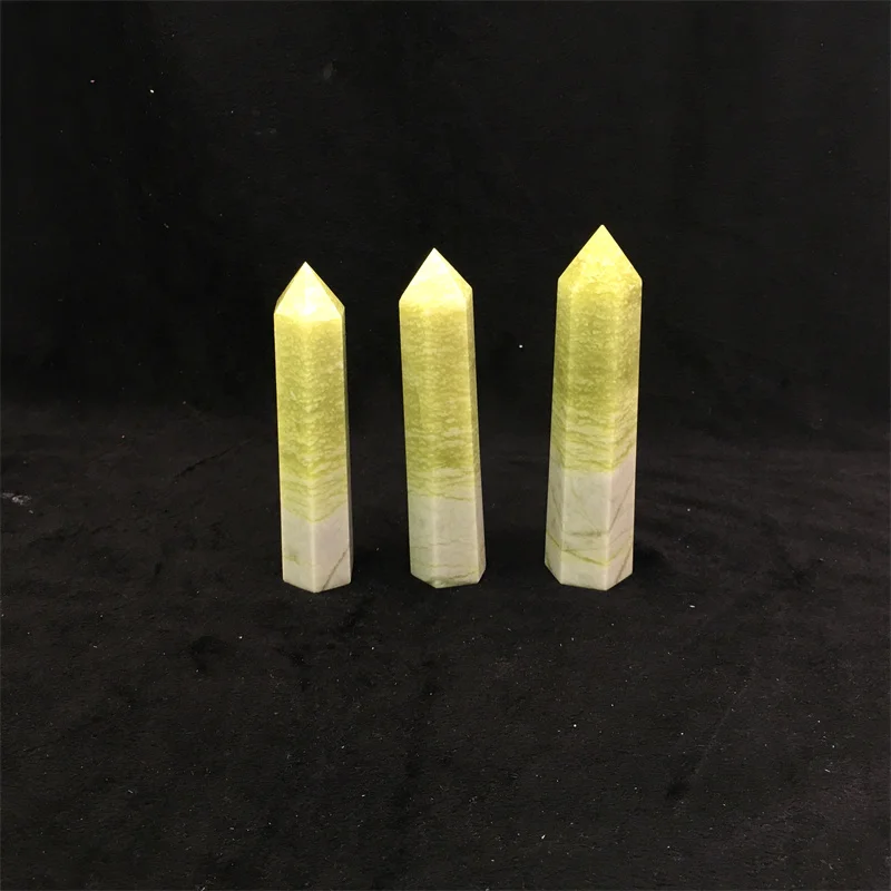New Natural Crystal Point Wholesale Wand  Heal Crystal Wand Vine Jade Stone Tower For Fengshui Decoration