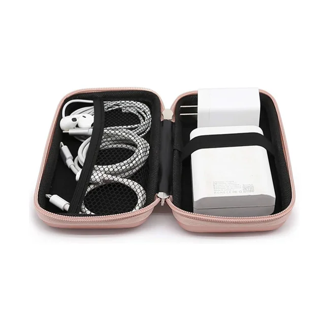 Shockproof Portable Wall Charger USB Adapter Cable Case EVA Travel Gadgets Bag Carring Case For Power Bank