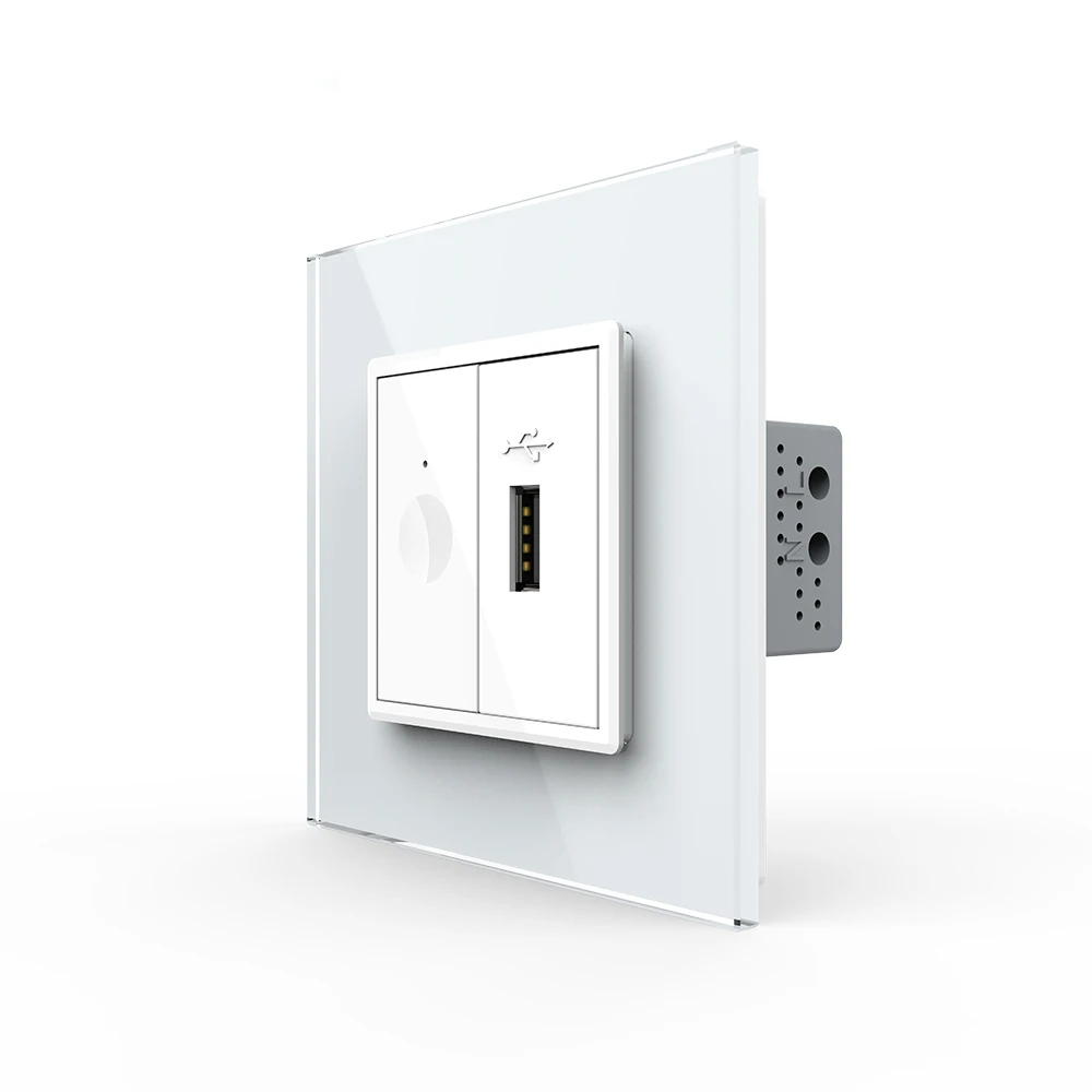 Livolo UK Standard 4 colors Touch Switch & USB Function Key Socket Module USB Switch Socket