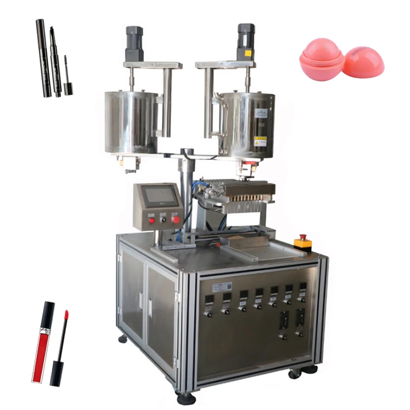 SiLian High quality 12 Nozzles Eyeliner Lip Balm Filling Machine  Automatic Lipstick Making Machine