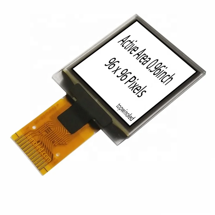 0.96 inch 0.96' 0.96inch 96x96 resolution 12 pin soldering type square oled display UG-9696TSWHG01