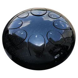 ASTEMAN Steel Tongue Drum Star series Starry Black 6 inch 8 tone C key  Lotus Steel Tongue Drum