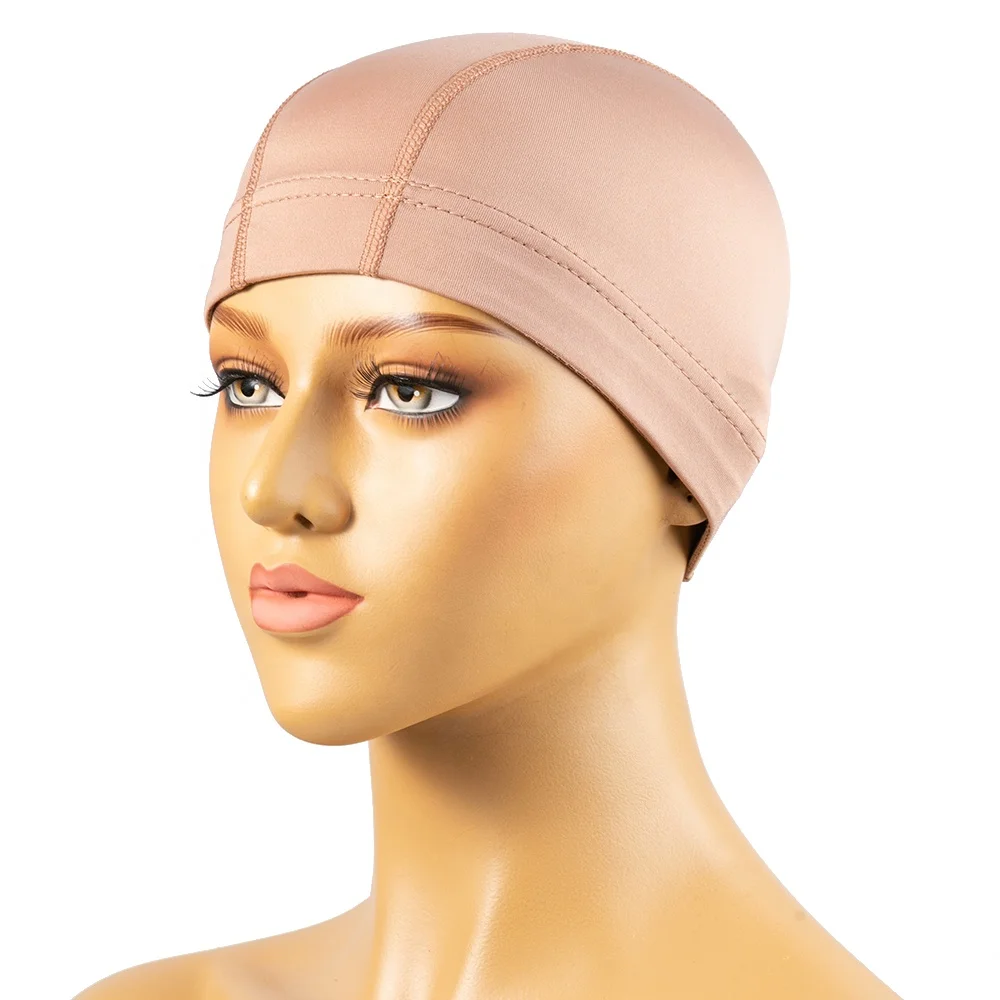 Wholesale  Ultra Stretch Spandex dome Cap Swimming Hat   Polyester Caps Hats DOME CAP FOR MAKING WIGS
