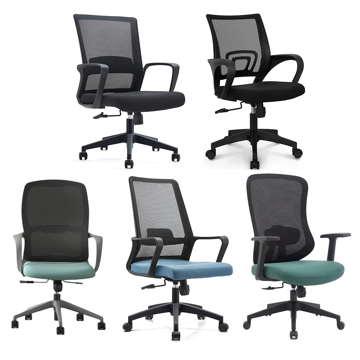 Free Sample Factory Direct Metal Frame Ergonomic Mesh Task Office Chair Swivel Mid-Back for Office and Meeting Room Office Chair