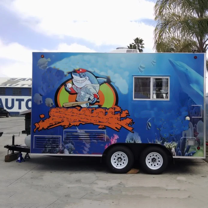 2023 Mobile Food Truck Ice Cream Dining Car Hot Dog Food Delivery Cart Support Color Size Logo Customization Food Trailer