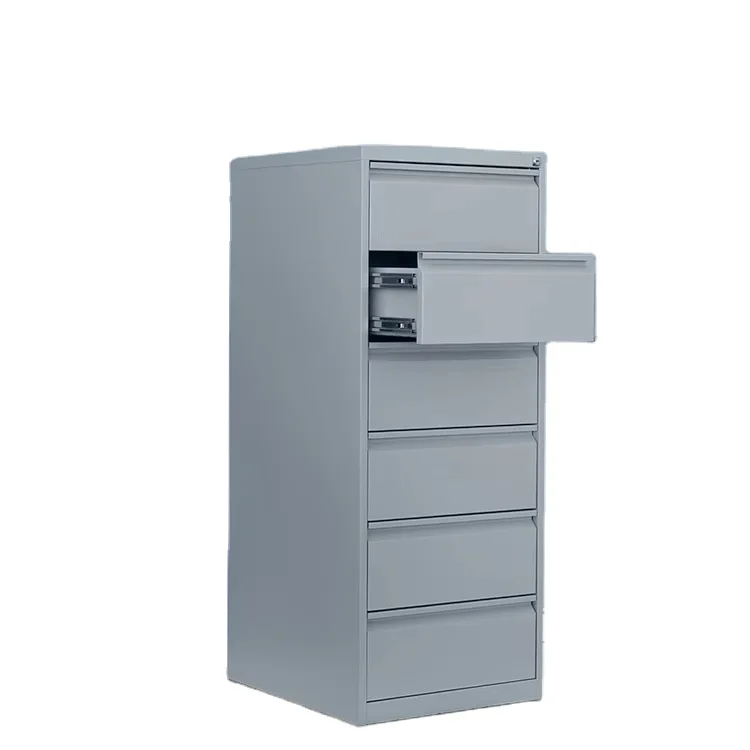 Sanjian customized KD white home  office file document storage lockable 6 drawer steel metal filing cabinet