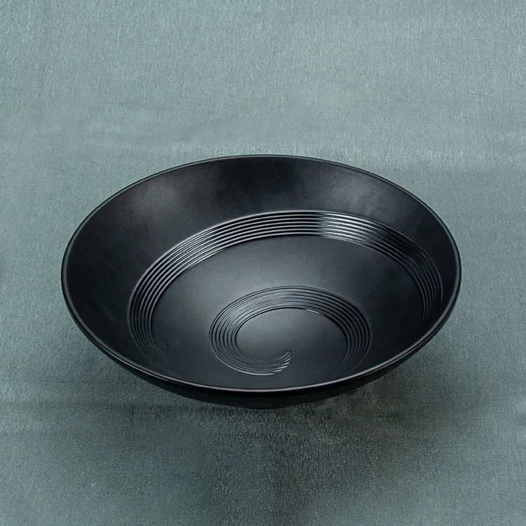 Японская черная меламиновая рамен-чаша JQY 9,5 дюйма, Сервировочная чаша для ресторана, миска для лапши