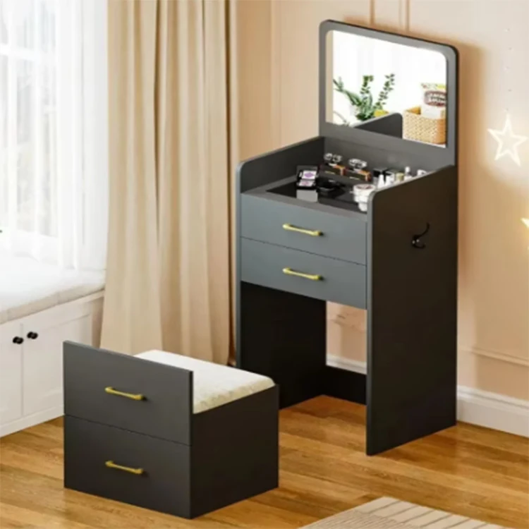3 in 1 Vanity Desk with Plip Top Mirror,Compact Makeup Vanity with 3 Drawers Cushioned Tool  Manufacturers