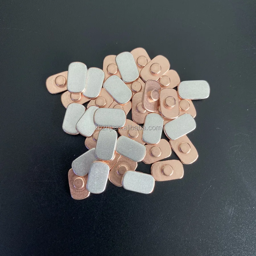 Manufacturer Custom Fasteners Manufacturer Electrical copper agsno2 bimetallic silver contact rivets