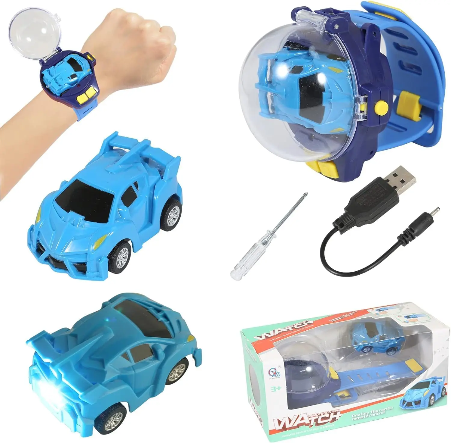 EPT Factory Wholesale 2.4GHz Mini RC Wrist Hand Watch Remote Control Car Toy for Kids