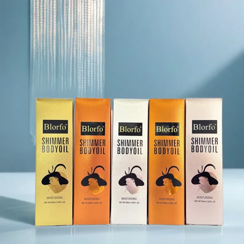 Organic Private Label Multicolor Golden Tan Oils Scents Cosmetic Glitter Glow Shimmer Body Oil