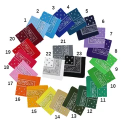 Square Bandana Cheap High Quality Cotton Polyester Headwear Hair Bandana with Custom Logo Printed bandana scarf