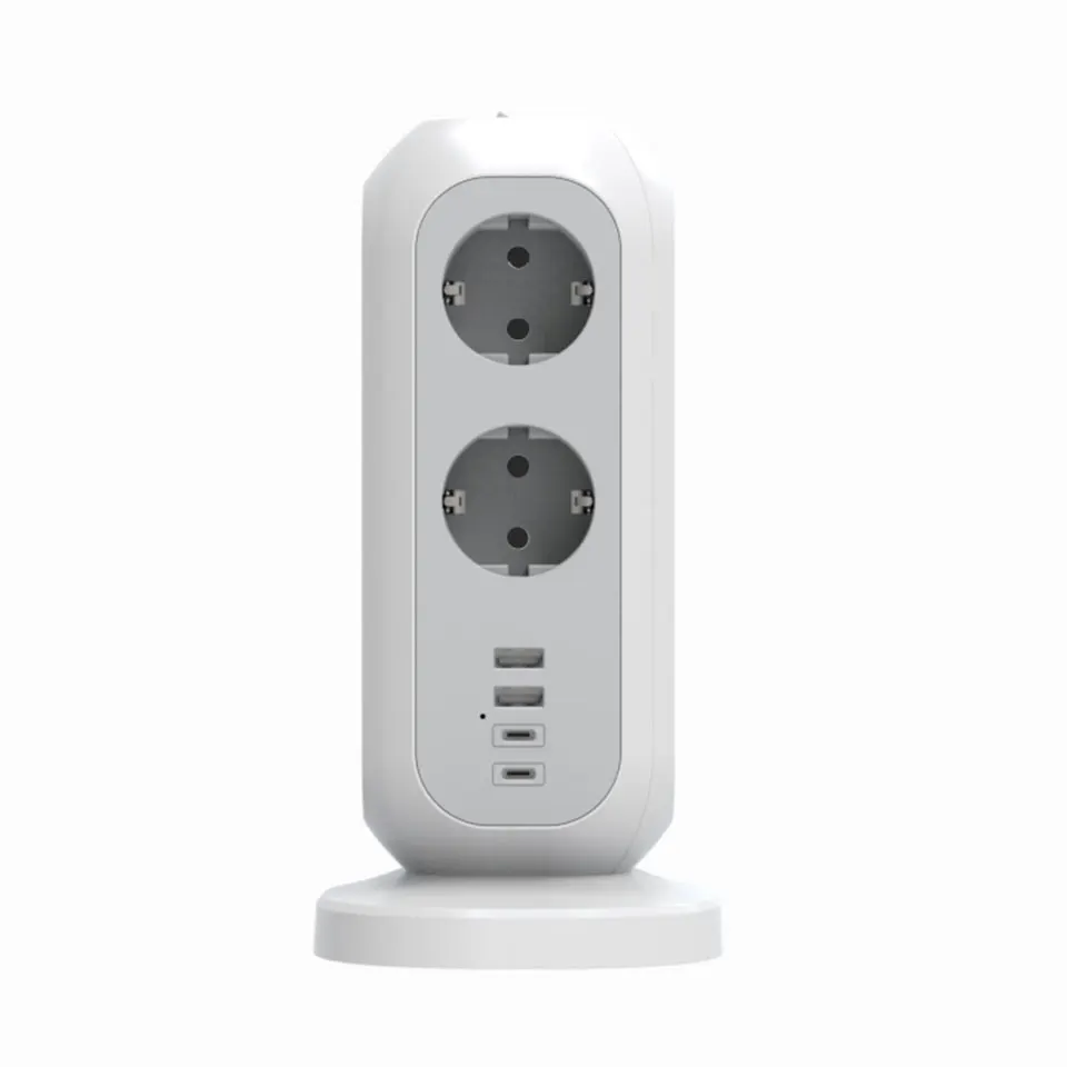 Worldplug international surge protector eu multi plug extension cable socket wifi smart usb c tower power strip adapter