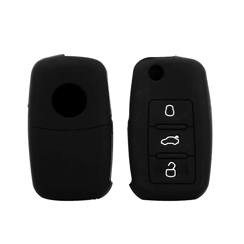 Wholesale Luxury Silicon Car Key Case Portable Promotion Key Holder with Intellince Protection for VW Polo VW Car Key