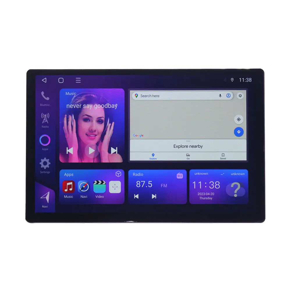 Free Sample Car navigation radio car android IPS/QLED DSP 1280*720 4core/8core screen player