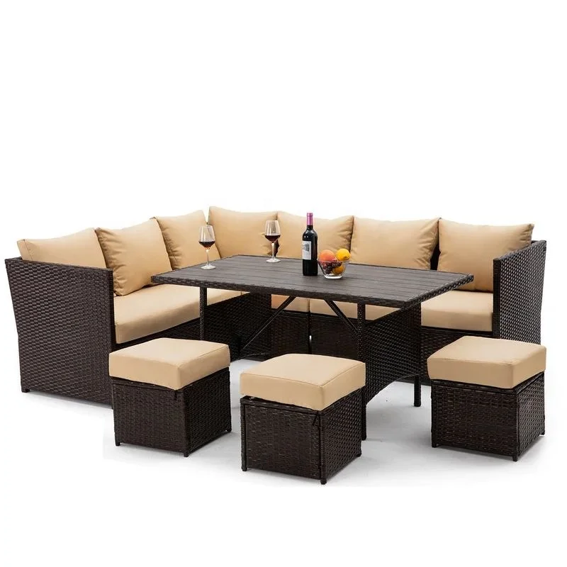 Garden sets Outdoor Patio PE Rattan Wicker Sofa  Furniture  Set for hotel and  home furniture