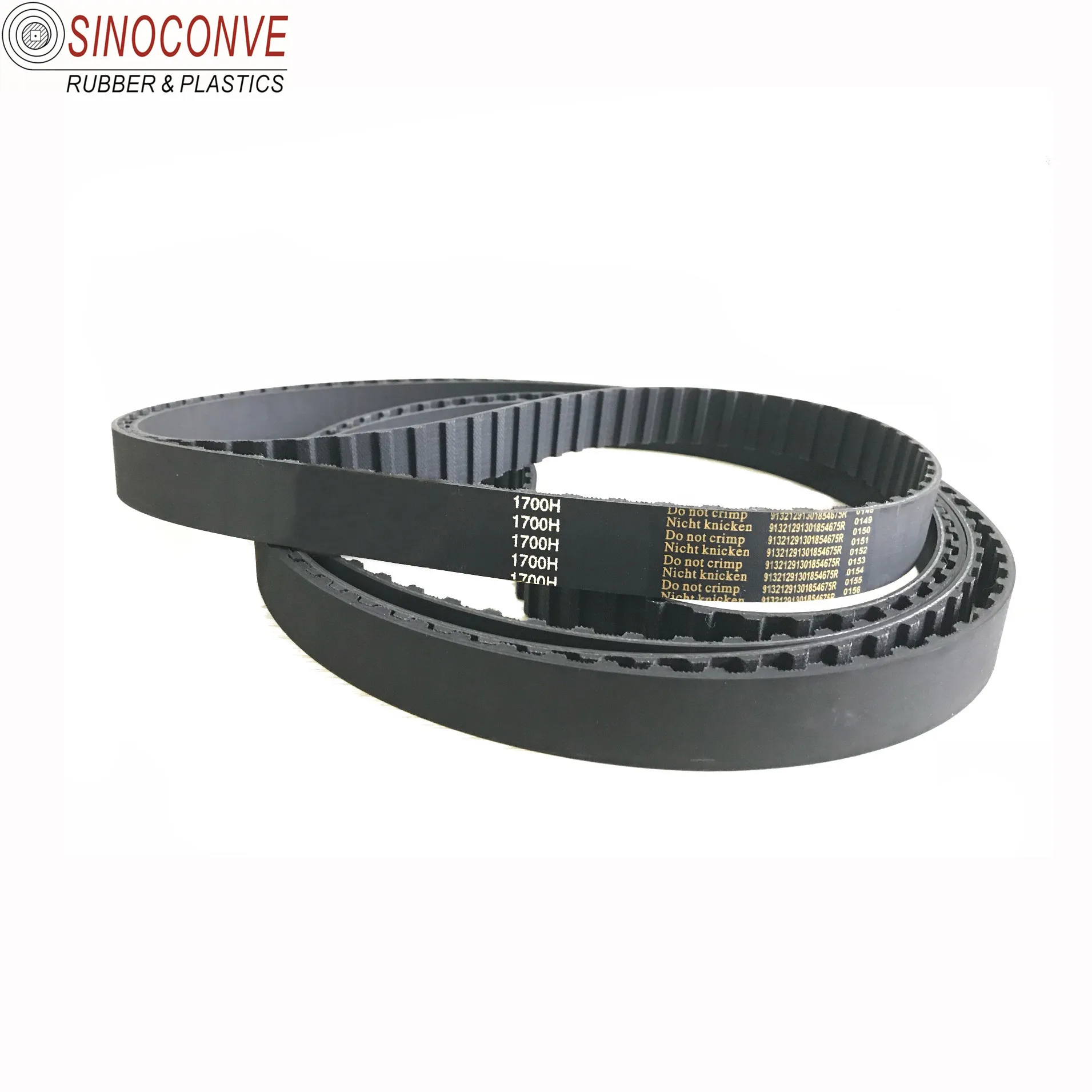 Open Black Color 20mm Rubber Timing Belt for Conveyor