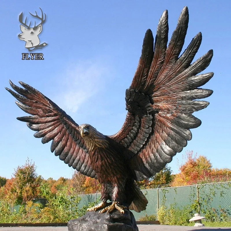 Factory Wholesale Large Outdoor Casting American Eagle Antique Bronze Eagle Statue