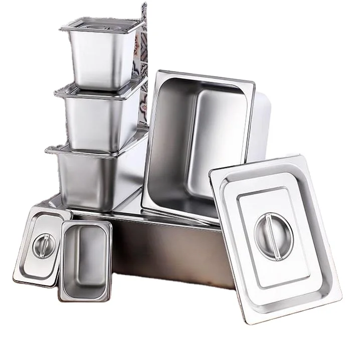Gn11 Gn 19 11 12 Inox Pan Gastro 23 Tray 100Mm Cover Ss304 Kitchen Factory Contenitore Plates 16 Container Steel Wholesale