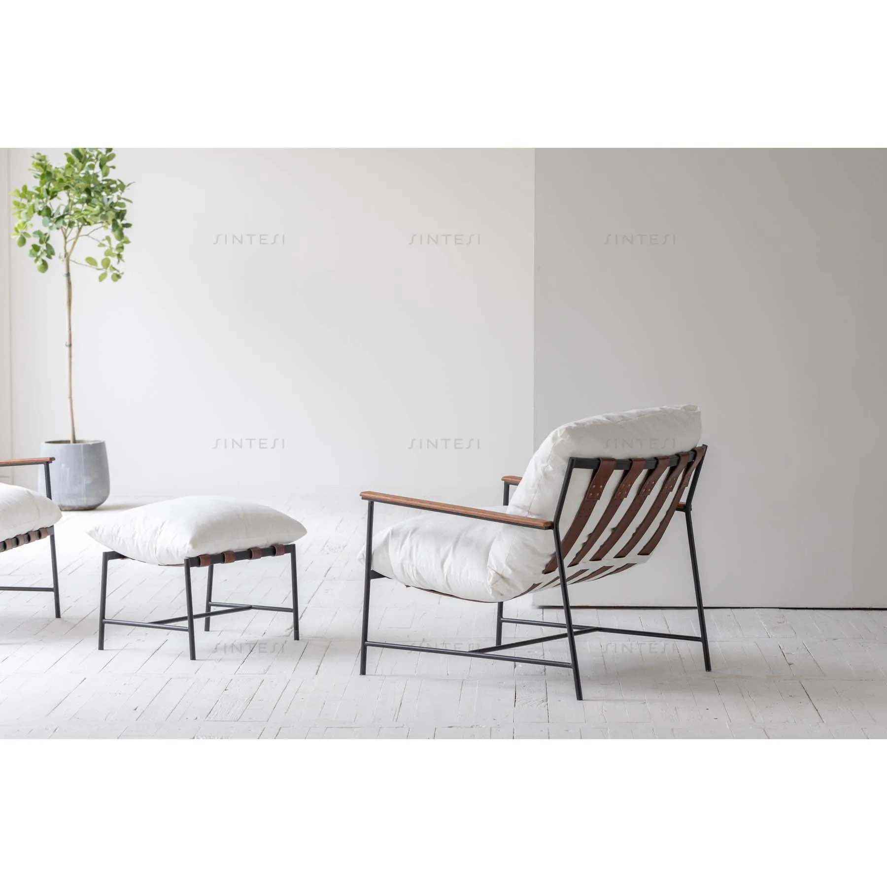 Mid century modern nordic vail ottoman antique boutique furniture wood living chair upholstered dining chair leisure chair