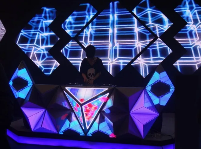 YAKE 3D Video LED DJ Booth Disco LED Display Screen/indoor outdoor P3 P4 P5 dj led wall