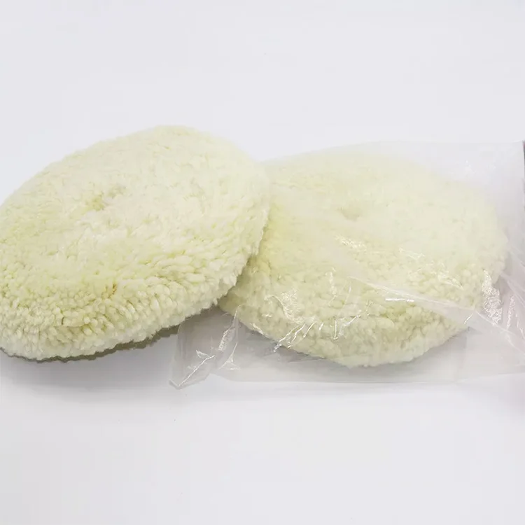 7 inch natural 100% double-sided wool Car Compound polishing pads