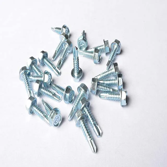 Sawa Self Drilling Screw Plastic Screw Self Drilling Hex Screw Zink Plated Rubber Washer Self Drilling