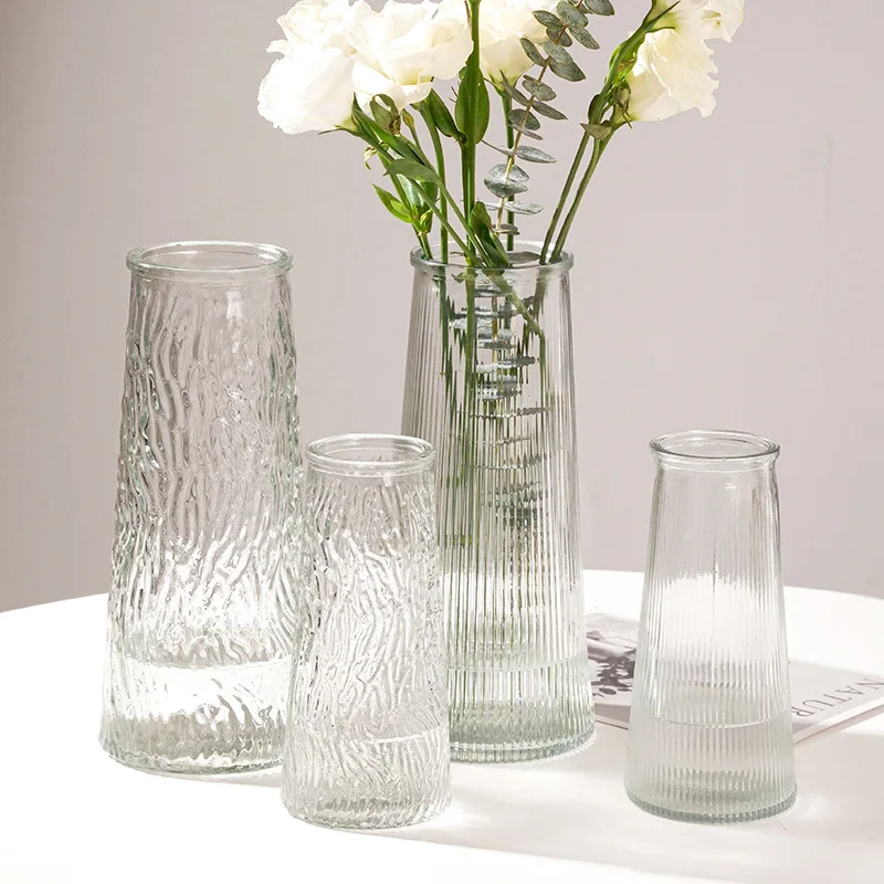 wholesale Home Decorative Fashion Style Luxury Home Decor Colored Hand Blown Large Flower Glass Vase With Sculpture Oversize