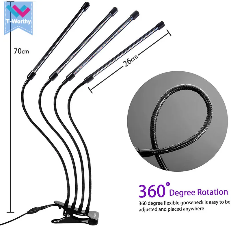 LED Grow Light USB Phyto Lamp Full Spectrum Fitolamp With Control Phytolamp For Plants Seedlings Flower Home Tent