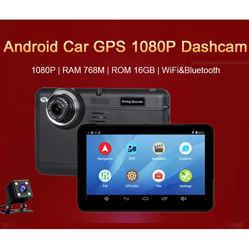 7' GPS Car Sat Nav Navigation Navigator with Free Maps Touch Screen 16GB ROM Support FM Radio MP3 MP4  Player