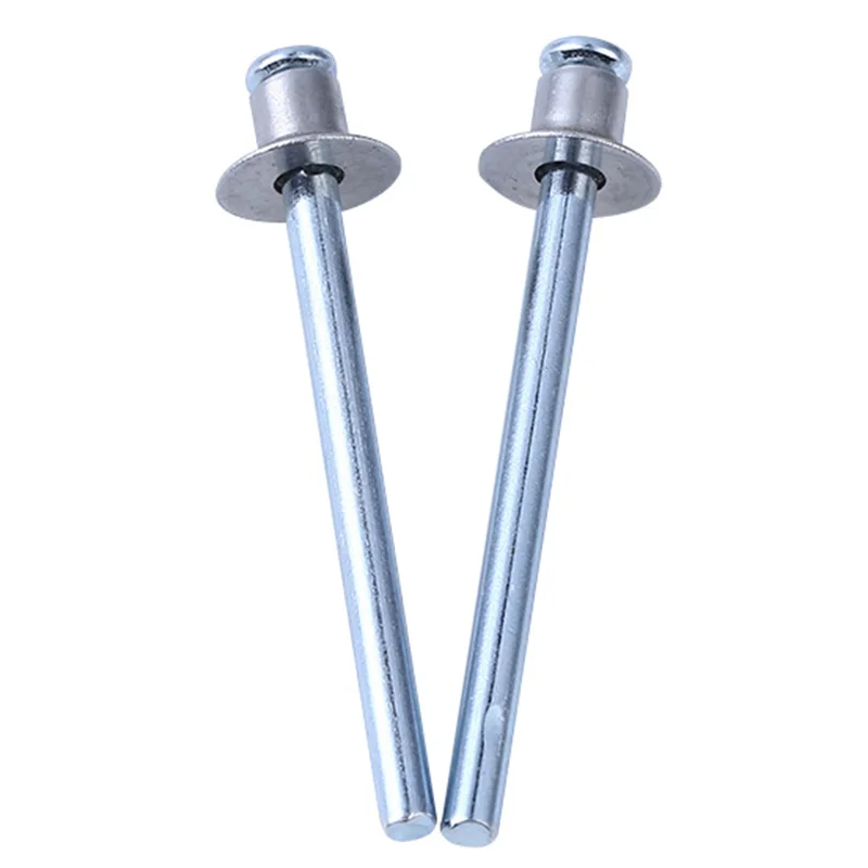 Zinc plated full steel flush sided flat double countersunk head pull thru pt blind rivet for door window