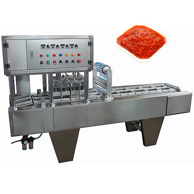 
Automatic thick liquid Species Tabasco sauce box filling sealing machine 