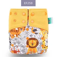 Happyflute New Design Coffee Material Baby washable Cloth Diaper Reusable Soft Happy Baby Pants Diaper 600 kinds prints