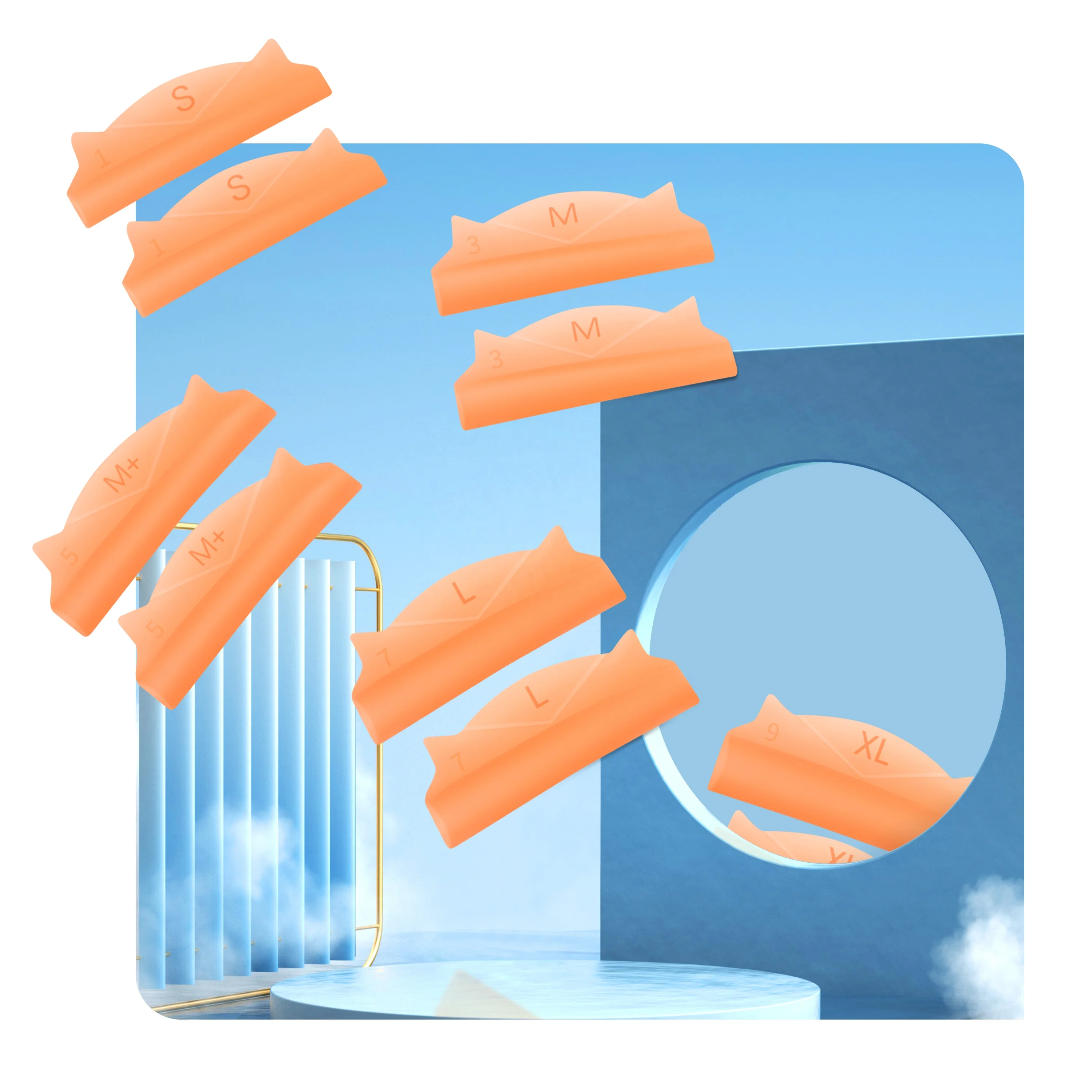 Liber Beauty Lash Lift Shield Soft Eyelash Perm Pads 5 size Guard Flat C Curler Pad Ultra Lami Guards For Perming Lifting Tint