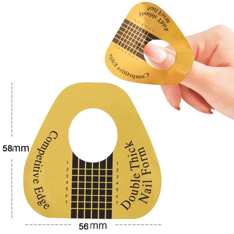 100Pcs/Roll Acrylic Nail Forms Extension Form Guide
