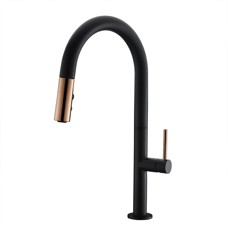brass kitchen faucet 3 colors pull down automatic sensor kitchen taps Luxury Brushed Bronze